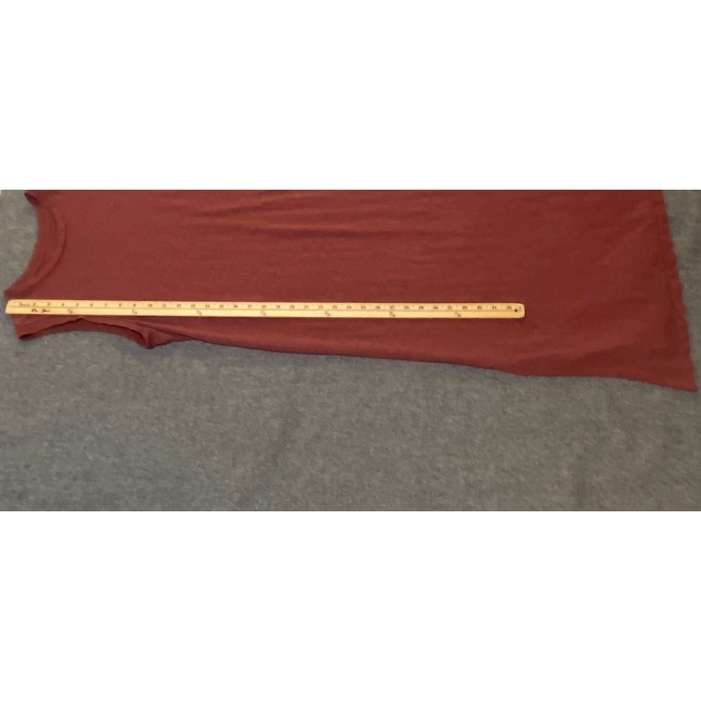 Universal Thread Midi Dress Women Medium Rust Red Cotton Sleeveless Slub Knit - Picture 7 of 8